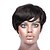 olcso Valódi hajból készült, rögzíthető parókák-Emberi haj Géppel készített Paróka stílus Természetes hullám Paróka 130% 150% Haj denzitás Természetes hajszálvonal Afro-amerikai paróka 100% kézi csomózású Női Rövid Emberi hajból készült parókák