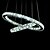 tanie Design kolisty-2 pierścienie 50 cm kryształowy żyrandol led wisiorek koło lekki metal galwaniczny nowoczesny współczesny 110-120v 220-240v