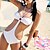 cheap Women&#039;s Swimwear &amp; Bikinis-Women&#039;s Solid Halter Neck White Black Monokini Swimwear Swimsuit - Solid Colored White