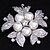 cheap Pins and Brooches-Women&#039;s Brooches Flower Party Ladies Work Casual Fashion Cubic Zirconia Brooch Jewelry Silver For Party Wedding Special Occasion Anniversary Birthday Gift