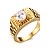 preiswerte Ringe für Herren-Herrn Statement-Ring Kubikzirkonia Golden Zirkonia vergoldet Modisch Irisierend Weihnachts Geschenke Hochzeit Schmuck