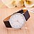 cheap Fashion Watches-Women&#039;s Fashion Watch Quartz Leather Black / Brown Analog Black Brown