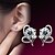 cheap Earrings-Women&#039;s Diamond Cubic Zirconia Stud Earrings Heart Ladies Birthstones Sterling Silver Zircon Silver Earrings Jewelry For Wedding Party Casual Daily Sports