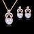 cheap Jewelry Sets-Pearl Jewelry Set Pendant Necklace Ladies Party Fashion Rose Gold Pearl Rhinestone Earrings Jewelry White For Party Special Occasion Anniversary Birthday Gift / Imitation Diamond / Rose Gold Plated