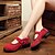 preiswerte Tanz-Sneaker-Damen Schuhe für modern Dance Übe das Trainieren von Tanzschuhen Outdoor Hip Hop Sneaker Geteilte Sohle Niedriger Absatz Klettverschluß Schwarz Rot