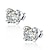 cheap Earrings-Women&#039;s AAA Cubic Zirconia Stud Earrings Heart Inlaid Sterling Silver Cubic Zirconia Silver Earrings Jewelry Silver For Wedding Party Daily Casual Sports