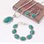 cheap Jewelry Sets-Women&#039;s Turquoise Jewelry Set Ladies Luxury European western style Elizabeth Locke Resin Turquoise Earrings Jewelry Red / Blue For Party Daily Casual / Necklace / Bracelets &amp; Bangles