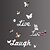 cheap Wall Stickers-DIY Mirror Stickers Butterfly Live Love Laugh Wall Stickers Home Decor Art Wall Decal For Kids Rooms