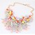 cheap Necklaces-Women&#039;s Bib Statement Necklace Flower Candy Statement Ladies European Fashion Blue Pink Rainbow Necklace Jewelry For
