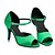 cheap Latin Shoes-Women&#039;s Latin Shoes Satin Sandal / Heel Bowknot / Buckle Customized Heel Customizable Dance Shoes Black and White / Green / Indoor / Performance / Practice / Professional