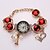 cheap Bracelet Watches-Women&#039;s Fashion Watch Bracelet Watch Quartz Plastic Band Sparkle Pearls Black Red Green Grey Purple