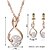 cheap Jewelry Sets-Women&#039;s Jewelry Set Ladies Classic Fashion Earrings Jewelry Gold For Party Special Occasion Anniversary Birthday Gift Daily / Necklace / Rhinestone