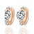 cheap Earrings-Women&#039;s Cubic Zirconia Stud Earrings - Zircon Fashion Silver / Golden For Wedding Party Daily