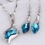 cheap Jewelry Sets-Crystal Jewelry Set Pendant Necklace Solitaire Marquise Cut Ladies Fashion Cute Party Silver Plated Imitation Diamond Earrings Jewelry Fuchsia / Blue For Party Special Occasion Anniversary Birthday
