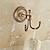 Недорогие Крючки для халатов-старинный латунный настенный крючок, крючок для халата в стиле ретро для ванной комнаты