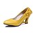 cheap Women&#039;s Heels-Women&#039;s Wedding Office &amp; Career Dress Summer Wedge Heel Leatherette Black White Yellow