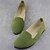 abordables Chaussures sans lacet et mocassins femme-Femme Mocassins de confort Laine synthétique Eté Talon Plat Vert clair / Bleu royal / Bourgogne