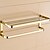cheap Bath Accessories-Contemporary Gold-Plated Brass Material Bathroom Shelf