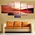 halpa Painatukset-Canvastaulu Maisema Romantiikka Moderni 5 paneeli Horizontal Wall Decor Kodinsisustus