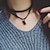 cheap Necklaces-Women&#039;s Sapphire Black Gemstone Choker Necklace Layered Necklace Double-layer Gemstone Leather Fabric Necklace Jewelry For Daily Casual / Imitation Diamond