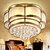 cheap Flush Mounts &amp; Semi Flush Mounts-3-Light Crystal Flush Mount Lights Metal Glass Brass Traditional / Classic 220-240V