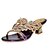 cheap Women&#039;s Sandals-Women&#039;s Shoes Leather Chunky Heel Heels Sandals Party &amp; Evening / Dress / Casual Purple / Rose Gold