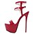 זול סנדלי נשים-נשים נעליים עור פטנט קיץ עקב סטילטו פלטפורמה עבור שמלה מסיבה וערב לבן שחור אדום