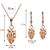 cheap Jewelry Sets-Jewelry Set Party Work Fashion Rose Gold Cubic Zirconia Earrings Jewelry Rose Gold For Party Special Occasion Anniversary Birthday Gift / Necklace