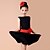 cheap Latin Dancewear-Latin Dance Dresses Performance Spandex / Milk Fiber Flower Dress / Belt