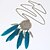 cheap Necklaces-Women&#039;s Pendant Necklace Tassel Fringe Long Feather Personalized Fashion European Feather Alloy Black Blue Necklace Jewelry For Party Casual Daily