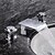 abordables Grifería para lavabos-Baño grifo del fregadero - Cascada Cromo Muy Difundido 3 Orificios / Dos asas de tres agujerosBath Taps