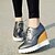 baratos Sapatos Oxford de mulher-FemininoConforto-Anabela-Branco Preto Prata Vermelho-Courino-Ar-Livre Social