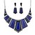 cheap Jewelry Sets-Antique Silver Colorful Enamel Geometric Jewelry Sets