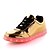 preiswerte Sneaker für Herren-Herrn LED Schuhe Komfort Schuhe Leuchten Schuhe Frühling / Herbst LED Normal Sneakers PU Rutschfest Gold / Silber / Schnürsenkel / EU42