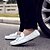 cheap Men&#039;s Slip-ons &amp; Loafers-Men&#039;s Flat Heel Nappa Leather Comfort / Moccasin / Roller Skate Shoes Spring / Summer / Fall White / Black / Wedding / Party &amp; Evening / Wedding / Athletic / Winter