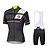 cheap Men&#039;s Clothing Sets-KEIYUEM Men&#039;s Short Sleeve Cycling Jersey with Bib Shorts Black White Red Bike Tights Clothing Suit Waterproof Windproof 3D Pad Sports Horizontal Stripes Road Bike Cycling Clothing Apparel / Stretchy