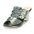 cheap Women&#039;s Sandals-Women&#039;s Shoes Leather Chunky Heel Heels Sandals Party &amp; Evening / Dress / Casual Blue / Green