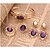 cheap Jewelry Sets-Crystal Jewelry Set Cuff Party Vintage Fashion Gold Plated Earrings Jewelry Purple / Gold For Party Special Occasion Anniversary Birthday Gift 1 set