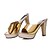 זול סנדלי נשים-נשים נעליים עור פטנט חומרים בהתאמה אישית קיץ עקב עבה פלטפורמה עבור קזו&#039;אל שמלה שחור כסף מוזהב