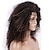 halpa Ensiluokkaiset synteettiset peruukit pitsillä-Synteettiset pitsireunan peruukit Kinky Curly Kinky Curly Lace Front Peruukki Keskikokoinen Musta Synteettiset hiukset Naisten Raidoitetut hiukset Luonnollinen hiusviiva Musta
