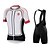 cheap Men&#039;s Clothing Sets-KEIYUEM Men&#039;s Short Sleeve Cycling Jersey with Bib Shorts Black White Green Bike Tights Clothing Suit Waterproof Windproof 3D Pad Sports Clothing Apparel / Stretchy