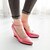 cheap Wedding Shoes-Women&#039;s Leatherette Spring / Summer Wedge Heel Red / Pink / Almond / Wedding / Party &amp; Evening
