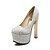 cheap Wedding Shoes-Women&#039;s Chunky Heel Wedding Dress Party &amp; Evening Sparkling Glitter Customized Materials Summer Golden / Silver