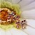 cheap Earrings-Women&#039;s Cubic Zirconia Stud Earrings Cross Bowknot Ladies Luxury Cubic Zirconia Imitation Diamond Earrings Jewelry Rainbow / Gold For