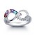 זול Fashion Ring-חמוד כסף סטרלינג / זירקוניה קיוביק טבעת