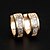 cheap Earrings-Stud Earrings Hoop Earrings For Women&#039;s Cubic Zirconia Party Wedding Casual Zircon Gold Plated Alloy Assorted Color