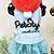 cheap Dog Clothes-Dog Jumpsuit / Dress Dog Clothes Letter &amp; Number Blue / Pink Cotton Costume For Pets Women&#039;s Casual / Daily / Fashion