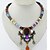 cheap Necklaces-Women&#039;s Crystal Pendant Necklace Statement Necklace Ladies Luxury Folk Style Synthetic Gemstones Leather Alloy Rainbow Necklace Jewelry For Party