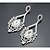 cheap Earrings-Lady&#039;s Multi-Stone Zircon Chandelier Drop Earrings for Wedding Party (Gold/Silver)