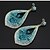 cheap Earrings-Lady&#039;s Multi-Stone Zircon Blue Natural Stone Chandelier Drop Earrings for Wedding Party Jewelry